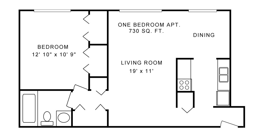 original one bdrm floor plan
